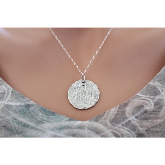 Sterling Silver Octopus Coin Charm Necklace, Octopus Ancient Coin Charm Necklace - Picture 6 of 6